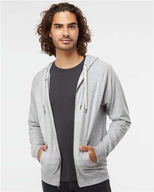 Independent Trading Co. SS1000Z Unisex Icon Lightweight Loopback Terry Full-Zip Hooded Sweatshirt