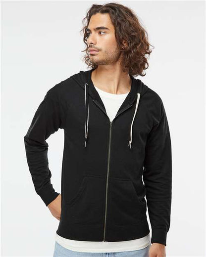 Independent Trading Co. SS1000Z Unisex Icon Lightweight Loopback Terry Full-Zip Hooded Sweatshirt