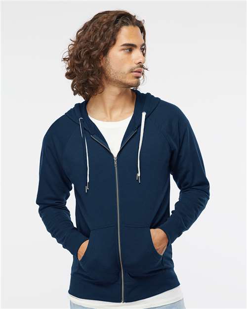 Independent Trading Co. SS1000Z Unisex Icon Lightweight Loopback Terry Full-Zip Hooded Sweatshirt