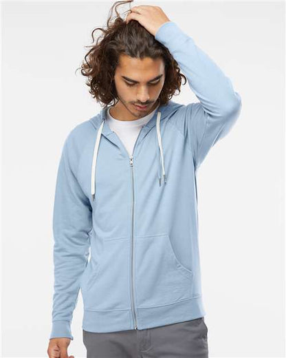 Independent Trading Co. SS1000Z Unisex Icon Lightweight Loopback Terry Full-Zip Hooded Sweatshirt