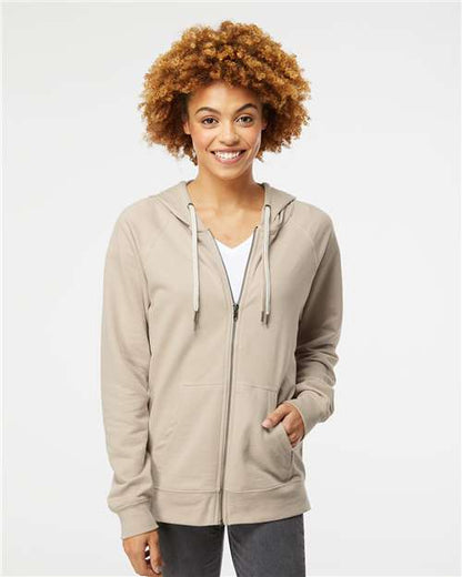Independent Trading Co. SS1000Z Unisex Icon Lightweight Loopback Terry Full-Zip Hooded Sweatshirt